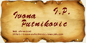 Ivona Putniković vizit kartica